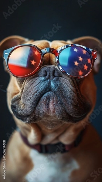 Obraz 4th of July concept with dog