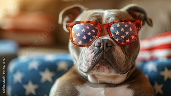 Obraz 4th of July concept with dog