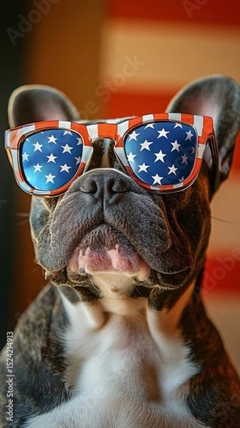 Obraz 4th of July concept with dog