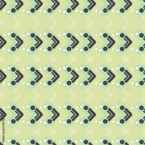 Fototapeta Textile motif seamless pattern. Abstract line shape geometric motif basic pattern continuous background. Man shirt all over print block. 