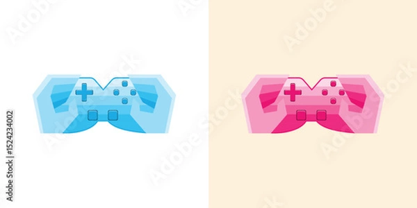Fototapeta unique and modern game theme logo