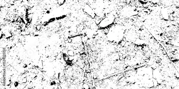 Fototapeta Cracked concrete wall covered texture .dust distress grainy grungy effect background backdrop .vintage sketch crack wall paper texture .scratched grunge urban background texture vector illustration .