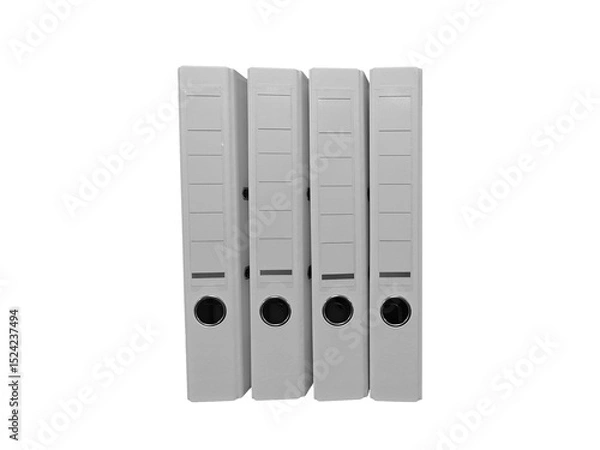 Obraz Organized office binders lined up neatly on a shelf for efficient document storage and management during work hours