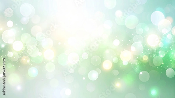 Fototapeta 綺麗な緑のキラキラ背景素材テクスチャ