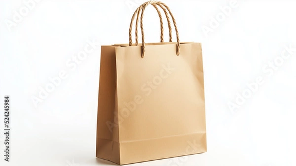 Fototapeta paper bag isolated on white background