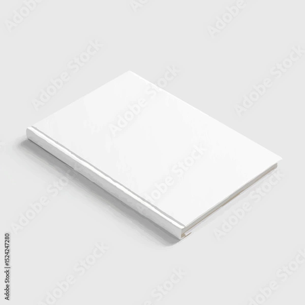 Fototapeta Beige Book Resting Diagonally on Peach Surface


