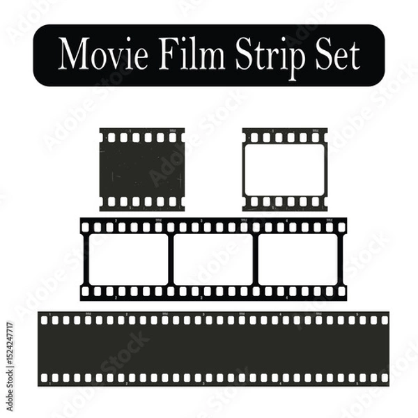 Fototapeta Movie Film Strip Set - High-Resolution vector illustration