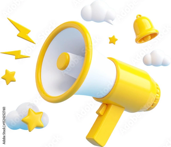 Fototapeta 3D 스피커 알림 아이콘