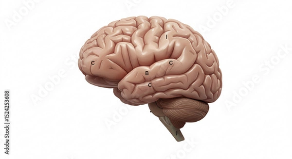 Obraz human brain isolated on white background