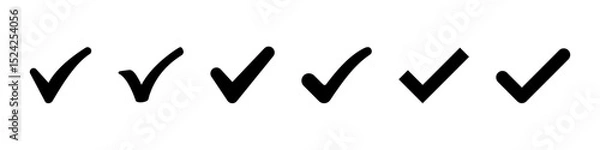 Fototapeta Checkmark icon. Check mark vector set. Checkmark icon set. Tick yes sign. Vote sign set.