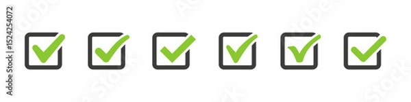 Fototapeta Checkmark icon. Check mark vector set. Checkmark icon set. Tick yes sign. Vote sign set.
