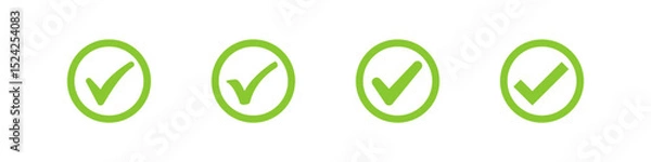 Fototapeta Checkmark icon. Check mark vector set. Checkmark icon set. Tick yes sign. Vote sign set.