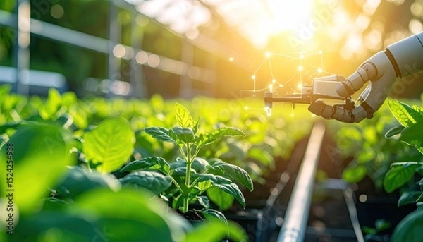 Fototapeta Robotic Precision Agriculture: Smart Farming Technology