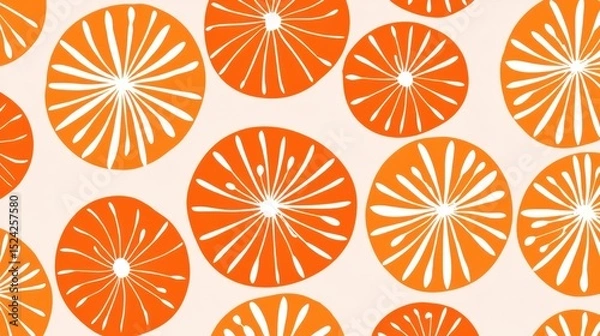 Obraz Artistic Stylized Orange Pattern for Fresh Feel