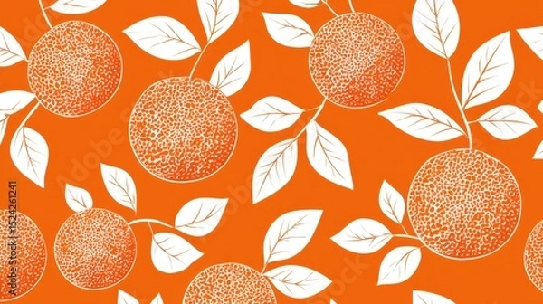 Obraz Modern Stylized Orange Pattern for Vibrant Prints