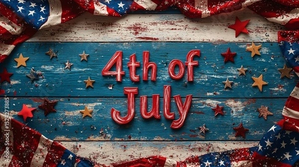 Obraz 4th of July text