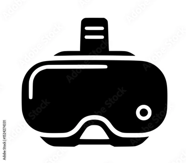 Fototapeta Virtual reality headset icon design element