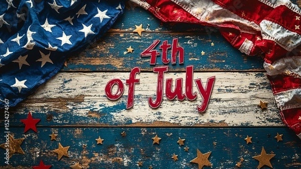 Obraz 4th of July text