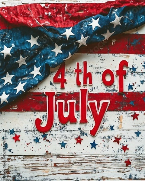 Obraz 4th of July text