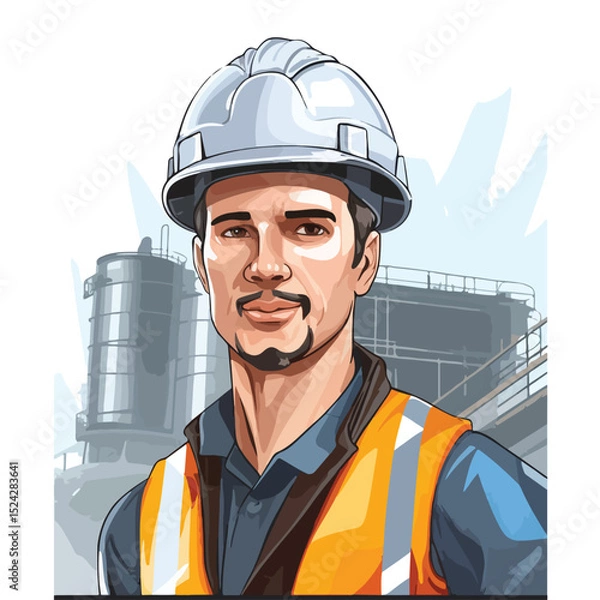 Fototapeta Industrial Engineering Construction Factory Concept for Projects and Manufacturing Industry