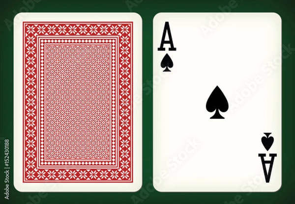 Obraz Ace of spades - playing cards vector illustration