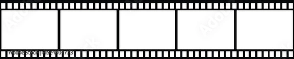 Obraz Film Strip Vector Template – Classic Movie Reel Frame Design for Photography, Cinema, and Video Projects
