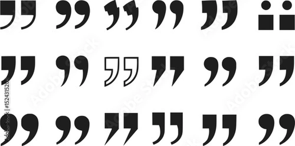 Obraz Collection of Quotation Marks Punctuation Symbols Typography