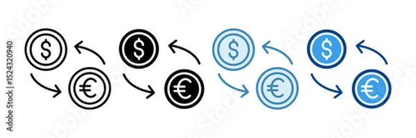 Fototapeta Exchange Icon Set Multiple Style Collection