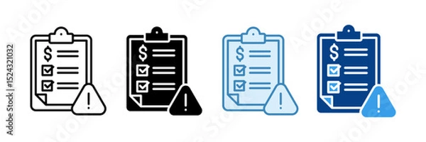 Fototapeta Risk Assessment Icon Set Multiple Style Collection