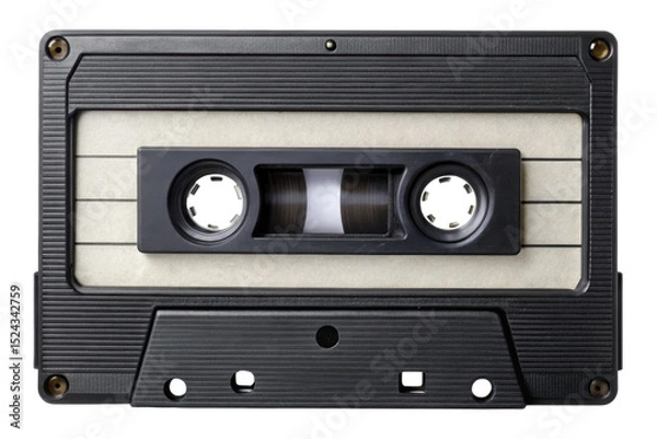 Fototapeta old audio cassette isolated on white