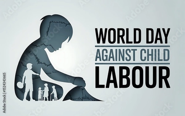 Obraz World day against child labour awareness campaign