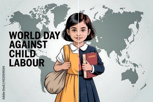 Obraz World day against child labour education and work