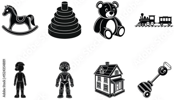 Obraz Simple Toy Silhouettes Pack for Kids and Toddlers