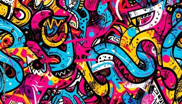 Fototapeta crunchy abstract background, psychedelic illustration