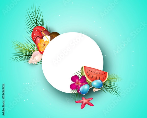 Fototapeta Summer Background Illustration