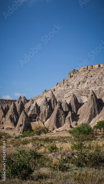 Fototapeta Unique rock formations in the Cappadocia region in Turkey