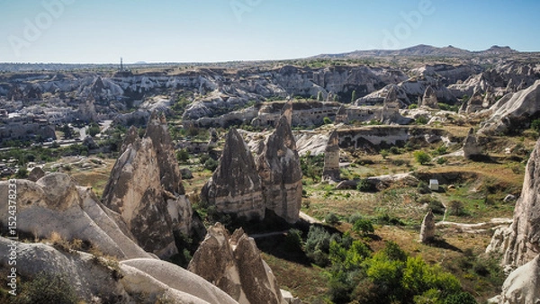 Fototapeta Unique rock formations in the Cappadocia region in Turkey