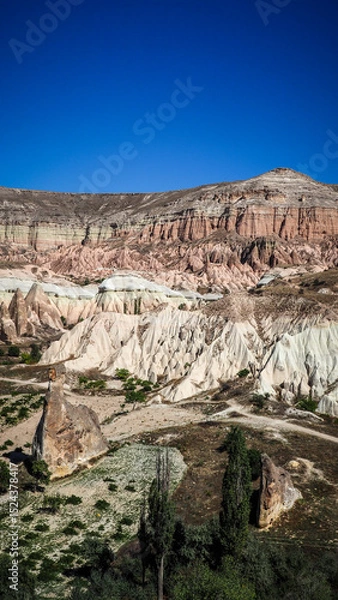Fototapeta Unique rock formations in the Cappadocia region in Turkey