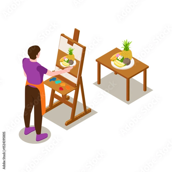 Fototapeta Mannequin Model for Artistic Figure Drawing and Creative Illustration Studio Workspace Setup