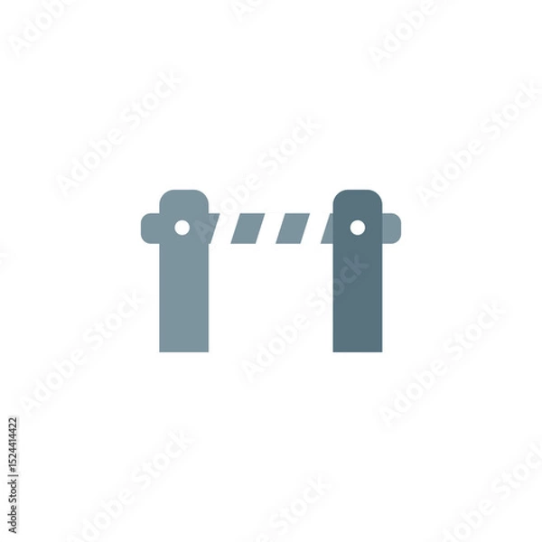Fototapeta Parking toll gate barrier icon vector sign. Checkpoint icon vector illustration web design element. Parking barrier gate isolated on white background. Eps file 110.