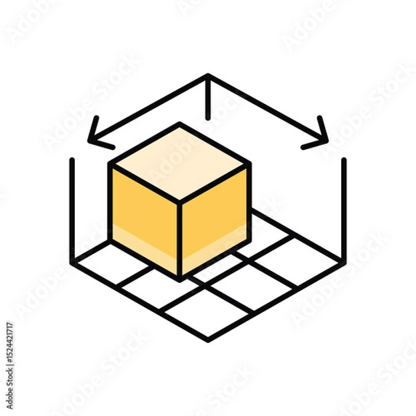 Fototapeta 3D Visualization Icon vector