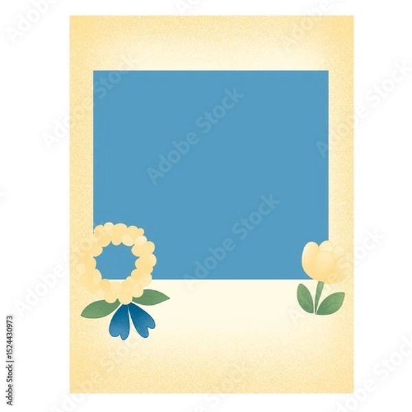 Obraz Pastel floral polaroid frame with jasmine