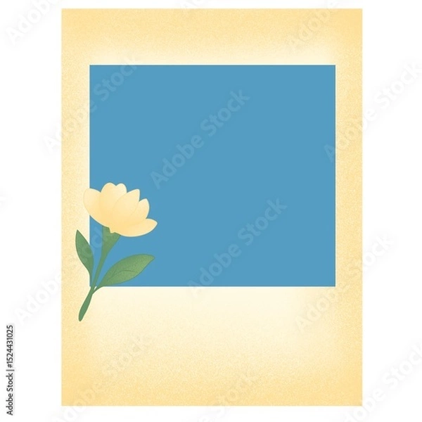 Obraz Pastel floral polaroid frame with jasmine