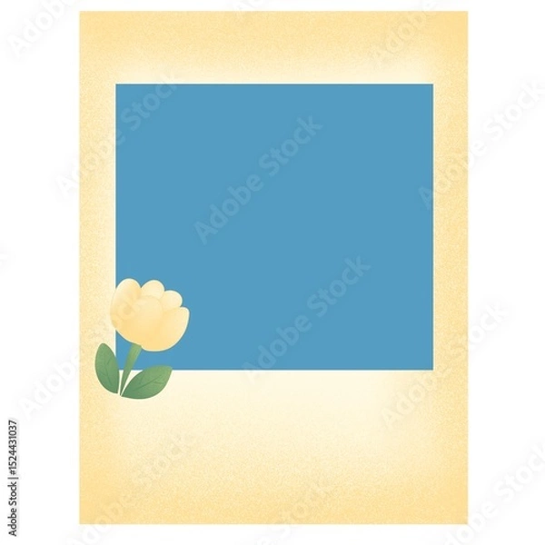 Obraz Pastel floral polaroid frame with jasmine