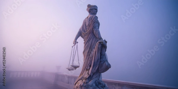 Obraz A statue of a woman holding a scale
