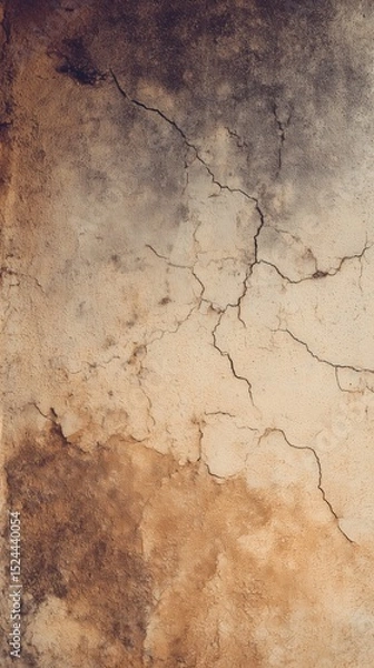 Fototapeta Wall with a rough texture and a tan color