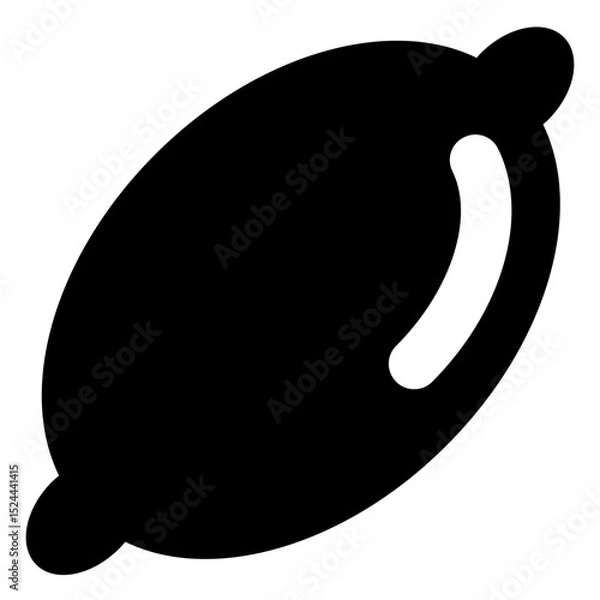 Fototapeta Lemon, Citrus Icon - Solid Style– Minimalist Citrus Symbol of Freshness and Flavor
