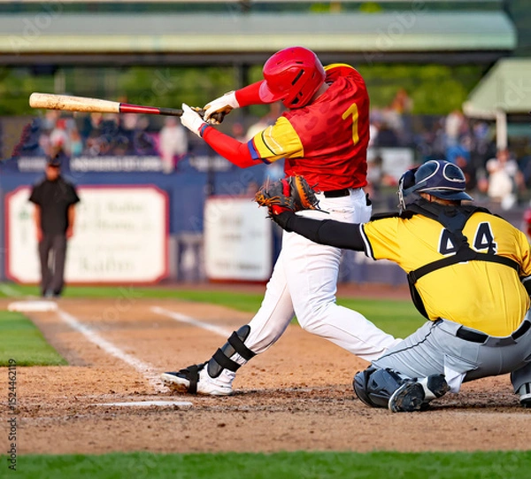 Obraz yellow baseball catcher