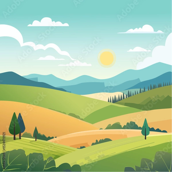 Obraz Minimal Landscape Illustrations