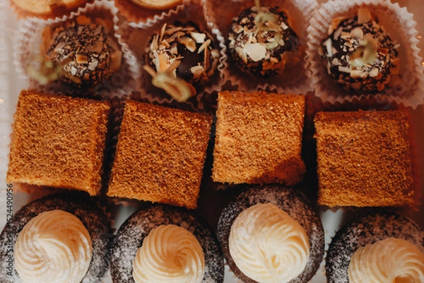 Fototapeta Assorted Bakery Sweets with Toppings